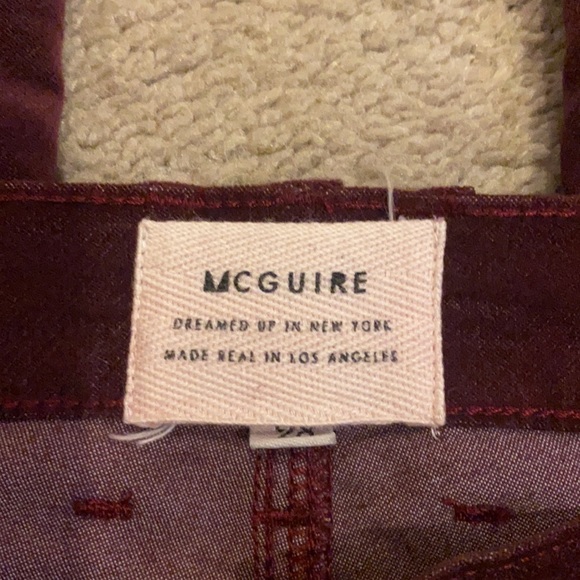 MCGUIRE button fly velvet jeans size 28 - Picture 4 of 7